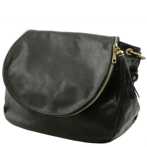 TL Bag - Soft leather shoulder bag with tassel detail